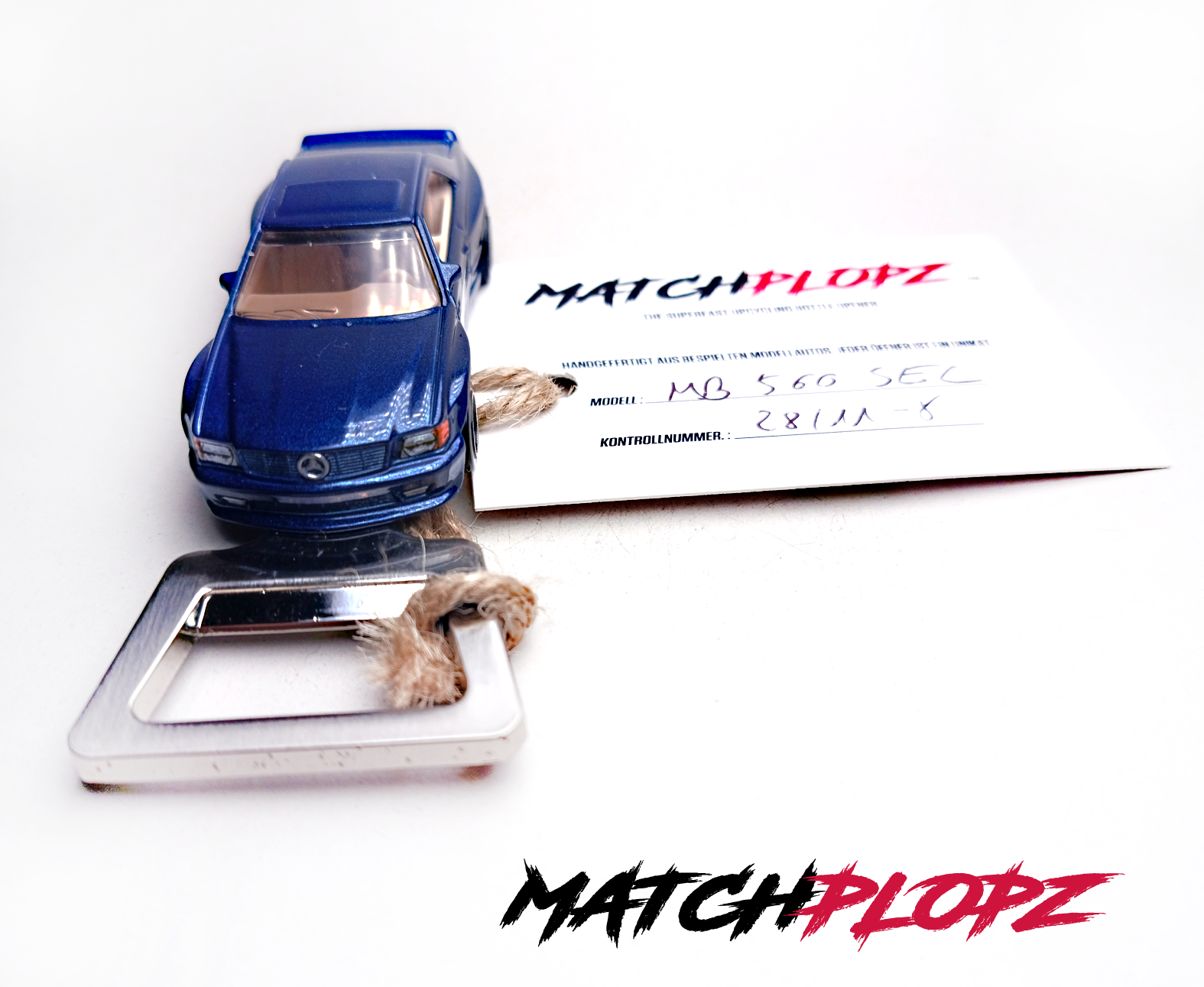 FORD Capri bottle opener model car toy car from MATCHPLOPZ vintage retro gift birthday man friend car orange II