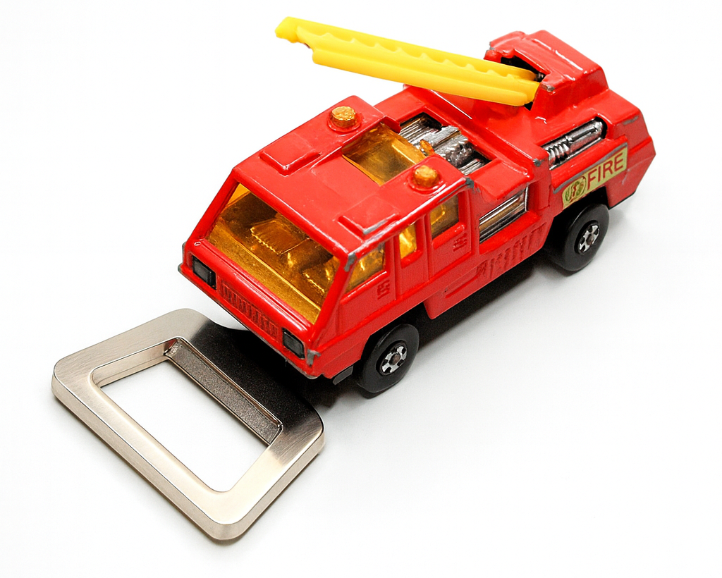 FORD Capri bottle opener model car toy car from MATCHPLOPZ vintage retro gift birthday man friend car orange II