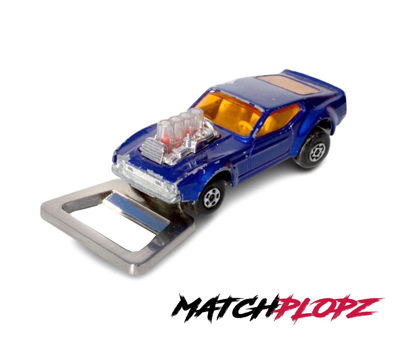 FORD Mustang bottle opener model car toy car from MATCHPLOPZ vintage retro gift birthday gift friend man car blue